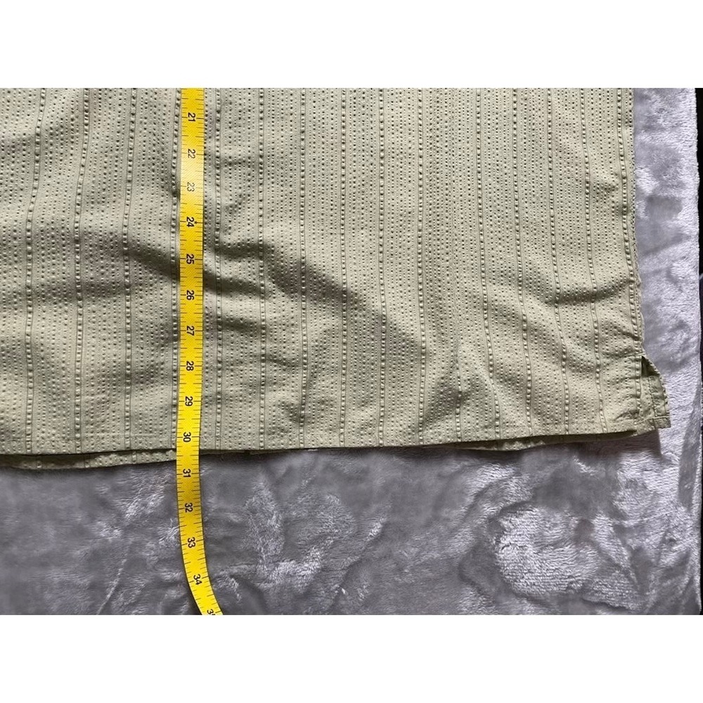 Patagonia Mens XL Sage Green Textured Center Stripe Short Sleeve Button Shirt - Picture 8 of 8